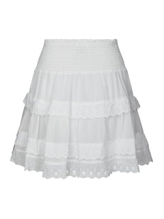 Heidie Ruffle Skirt - White