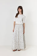 Asta Small Blossom Skirt - White Blue