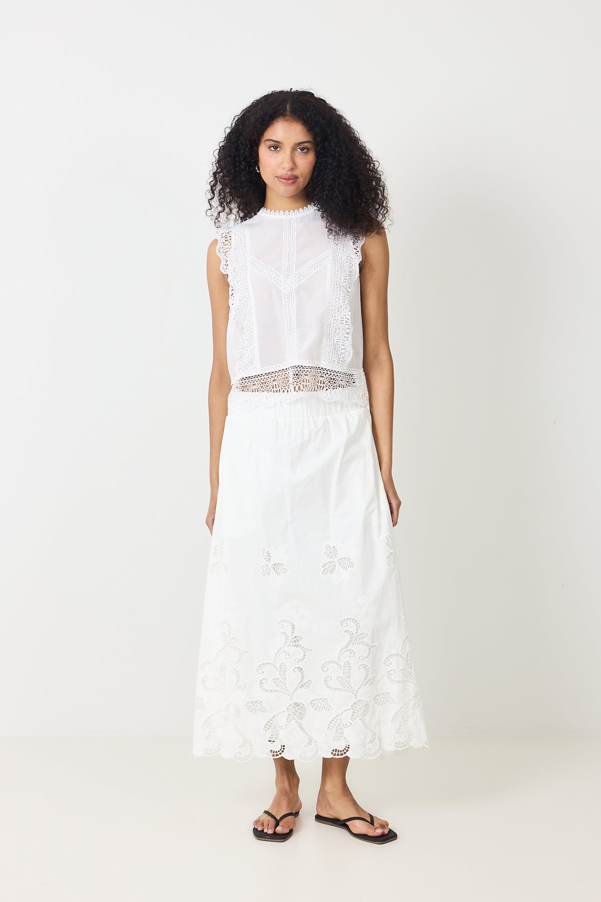 Samia Lace Top - White