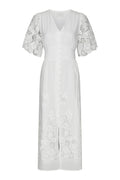 Lunette Emb Dress - White
