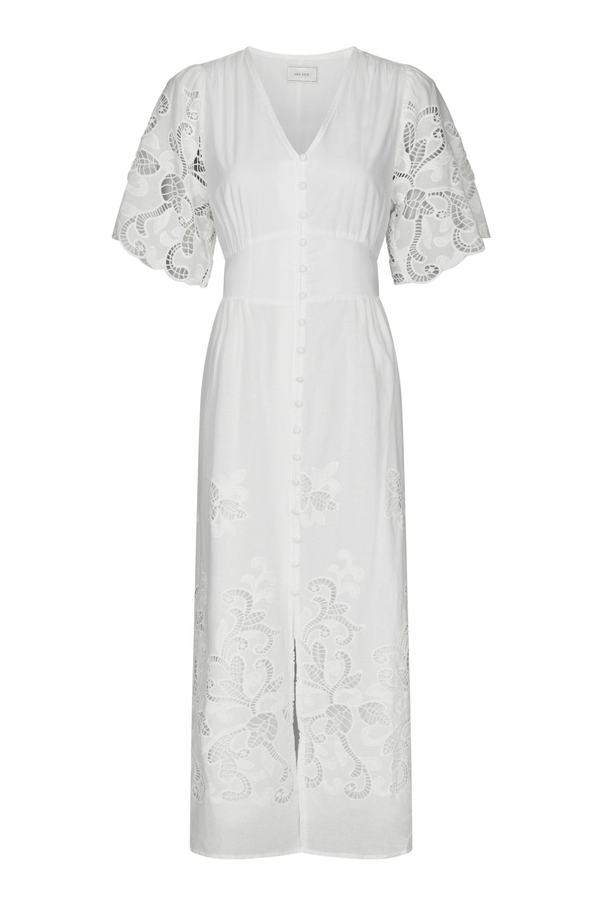 Lunette Emb Dress - White
