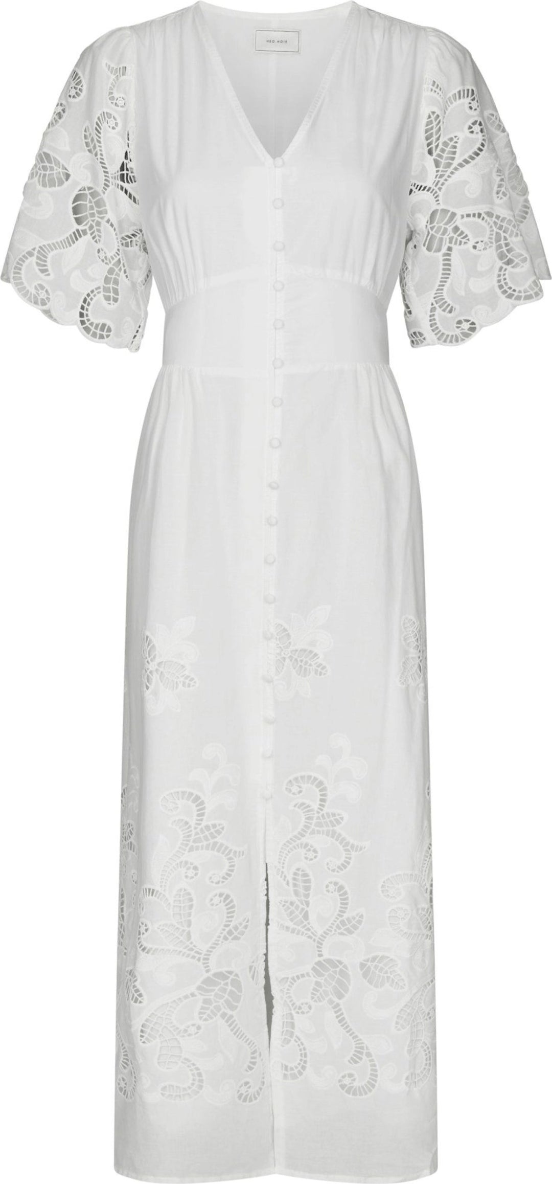 Lunette Emb Dress - White