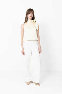 Veda Heavy Sateen Top - Light Yellow