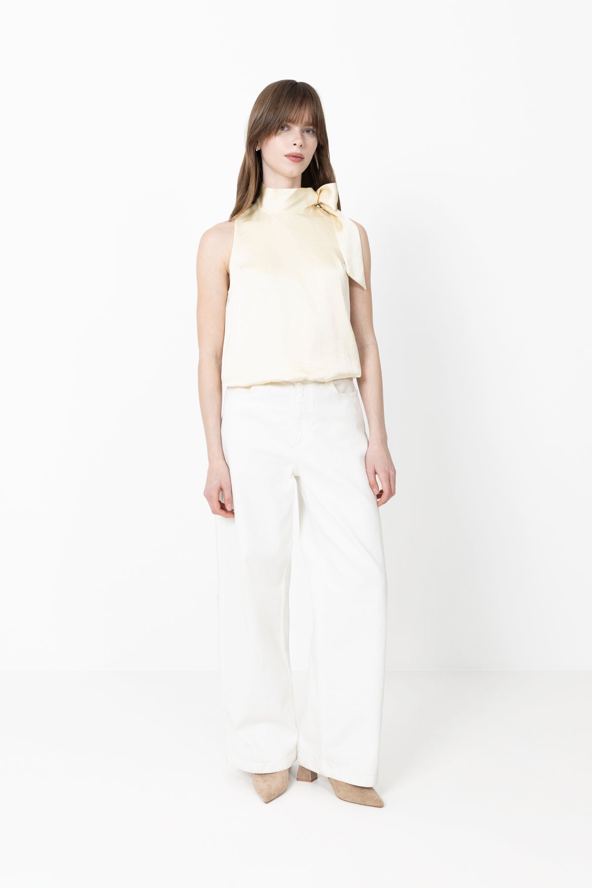 Veda Heavy Sateen Top - Light Yellow
