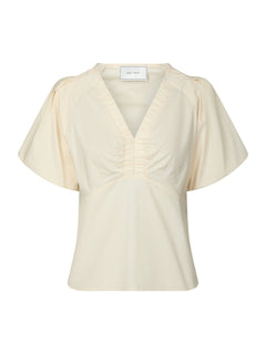 Irina Poplin Blouse - Butter Yellow