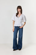 Sapura Mini Dot Blouse - White