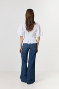 Sapura Mini Dot Blouse - White