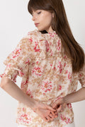 Davina Flower Rose Blouse - Rose