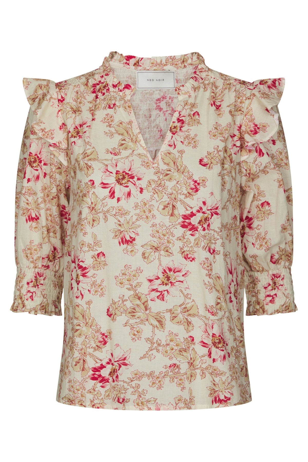 Davina Flower Rose Blouse - Rose