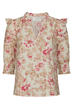 Davina Flower Rose Blouse - Rose