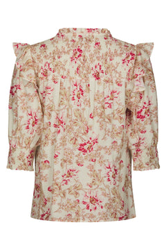 Davina Flower Rose Blouse - Rose