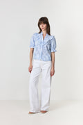 Manet Jacquard Blouse - Light Blue