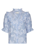 Manet Jacquard Blouse - Light Blue