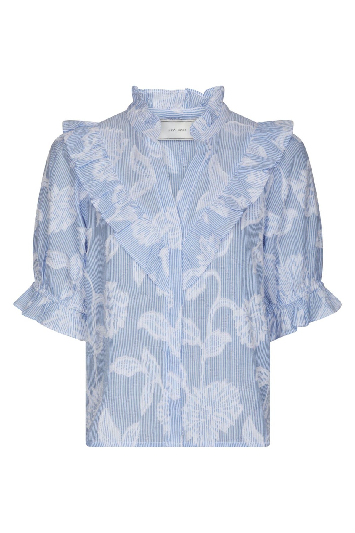 Manet Jacquard Blouse - Light Blue