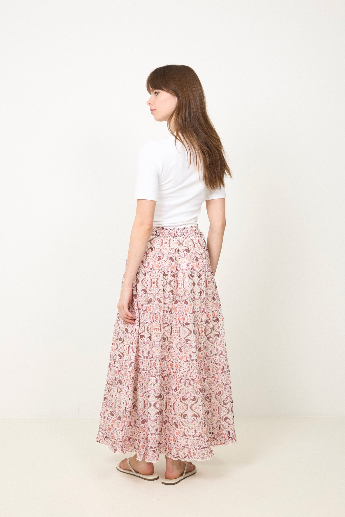 Asta Paisley Dance Skirt - Rose