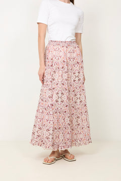 Asta Paisley Dance Skirt - Rose