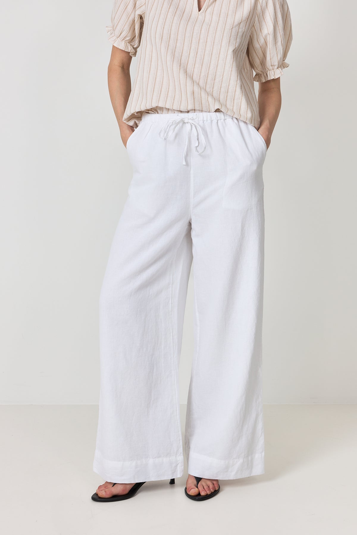 Heifa Linen Pants - White