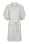 Serene Slim Stripe Dress - Off White