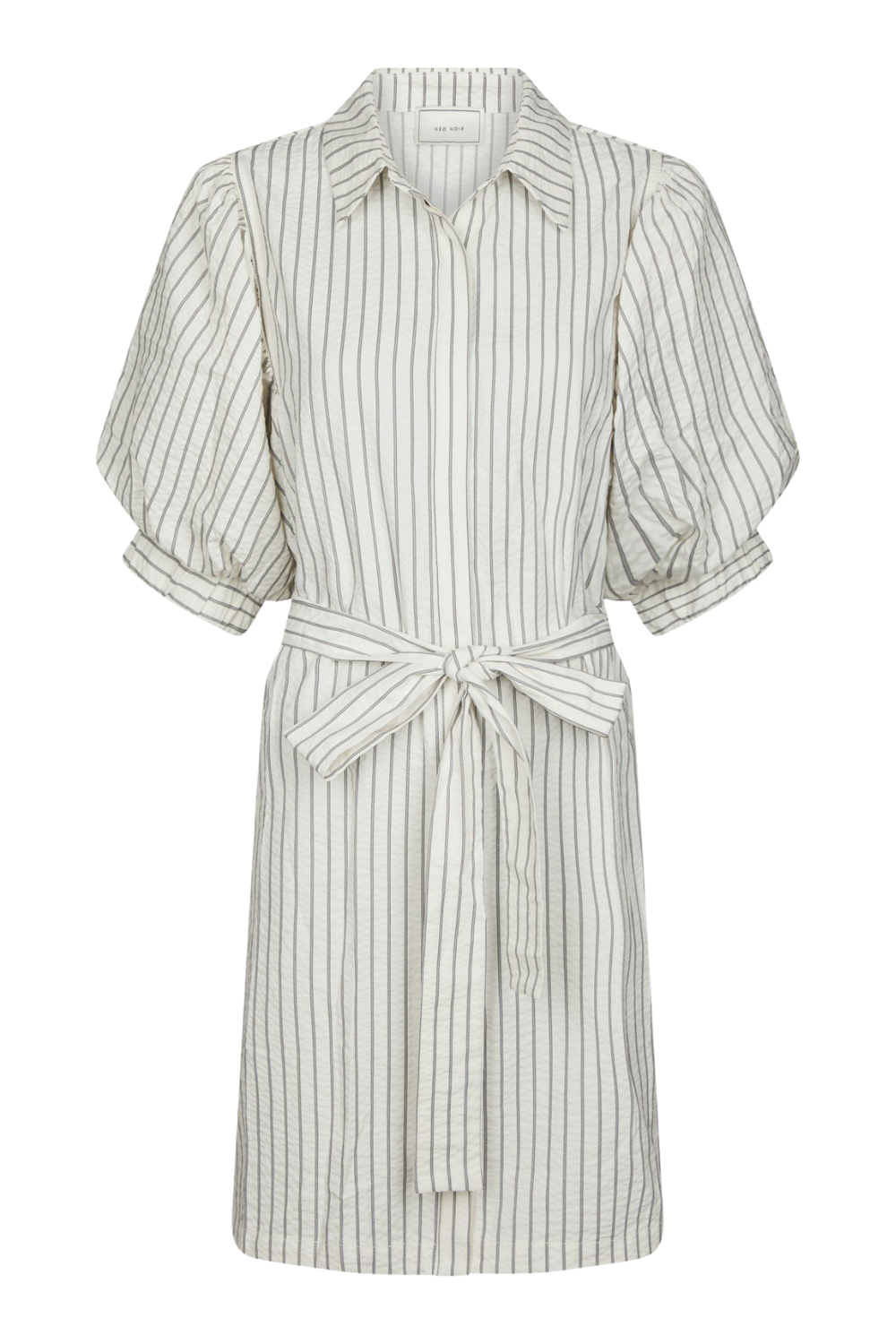 Serene Slim Stripe Dress - Off White