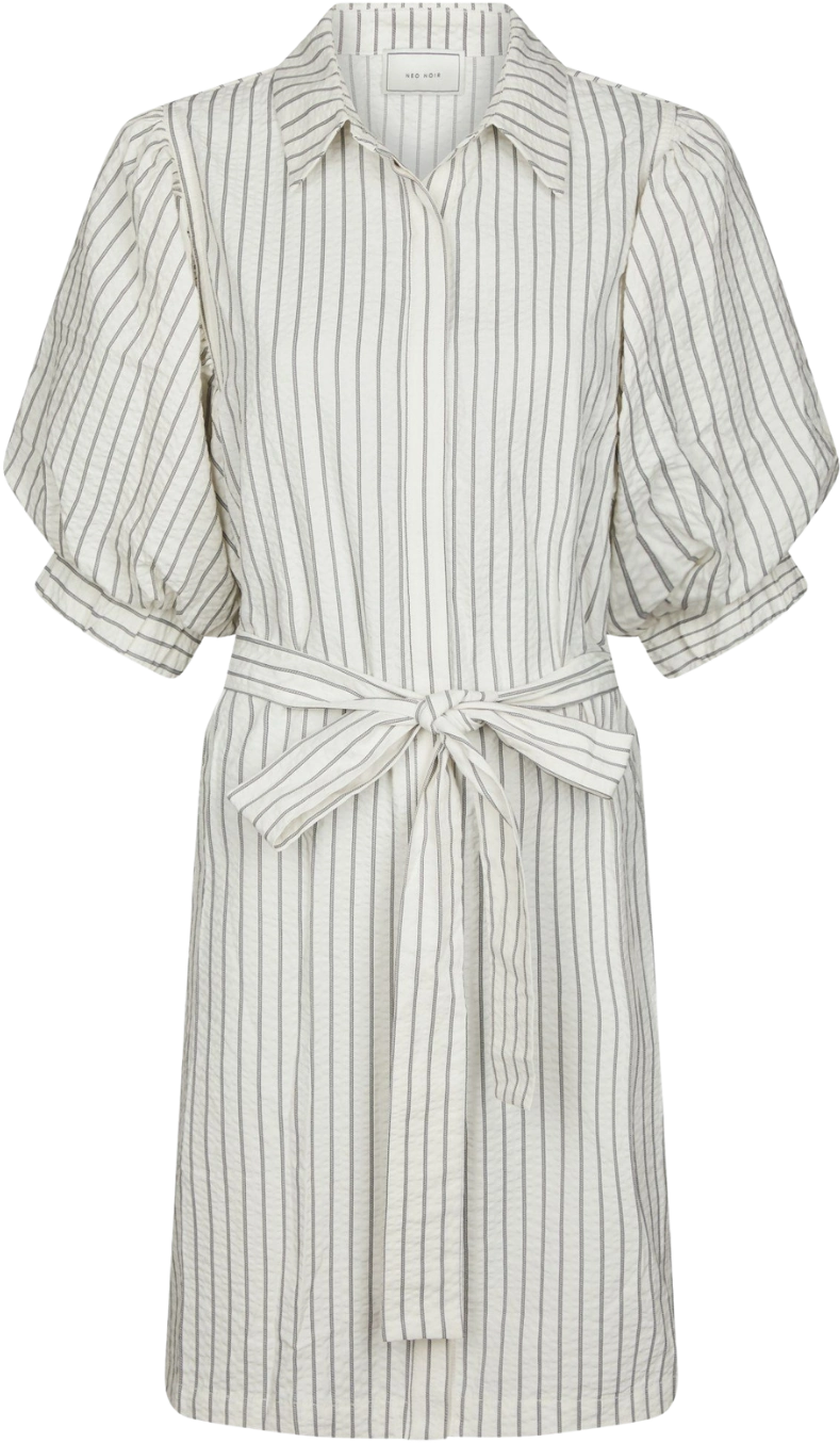 Serene Slim Stripe Dress - Off White