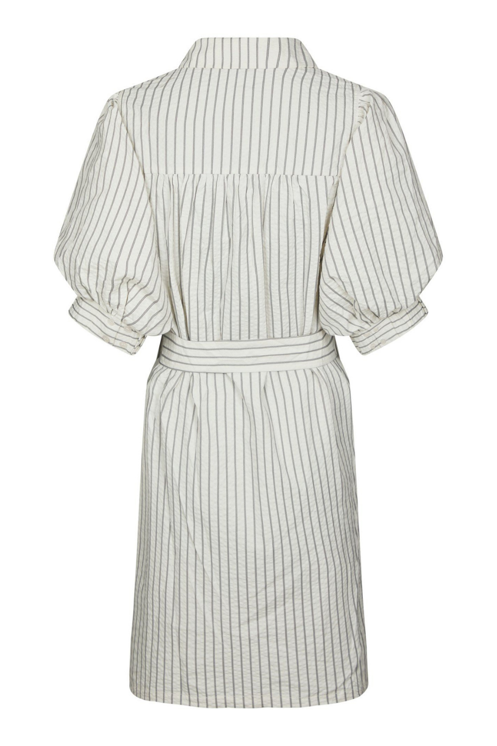 Serene Slim Stripe Dress - Off White