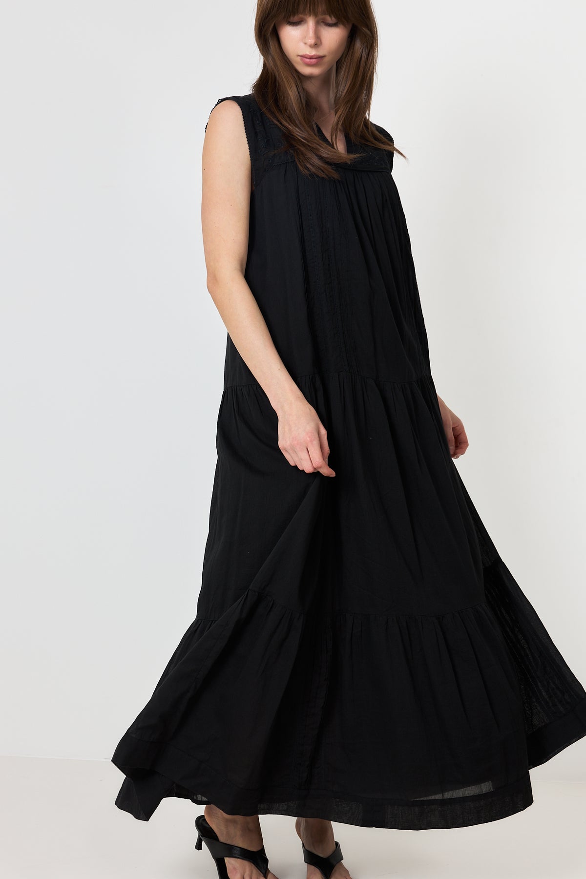 Veana S Voile Maxi Dress - Black