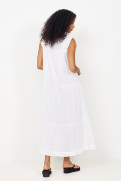 Veana S Voile Maxi Dress - White