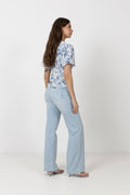 Irina Floral Fusion Blouse - Blue