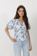 Irina Floral Fusion Blouse - Blue