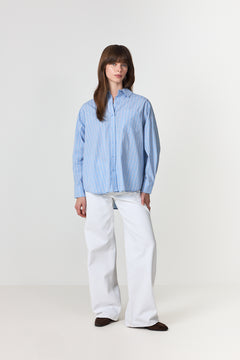 Dalma Triple Check Shirt - Light Blue