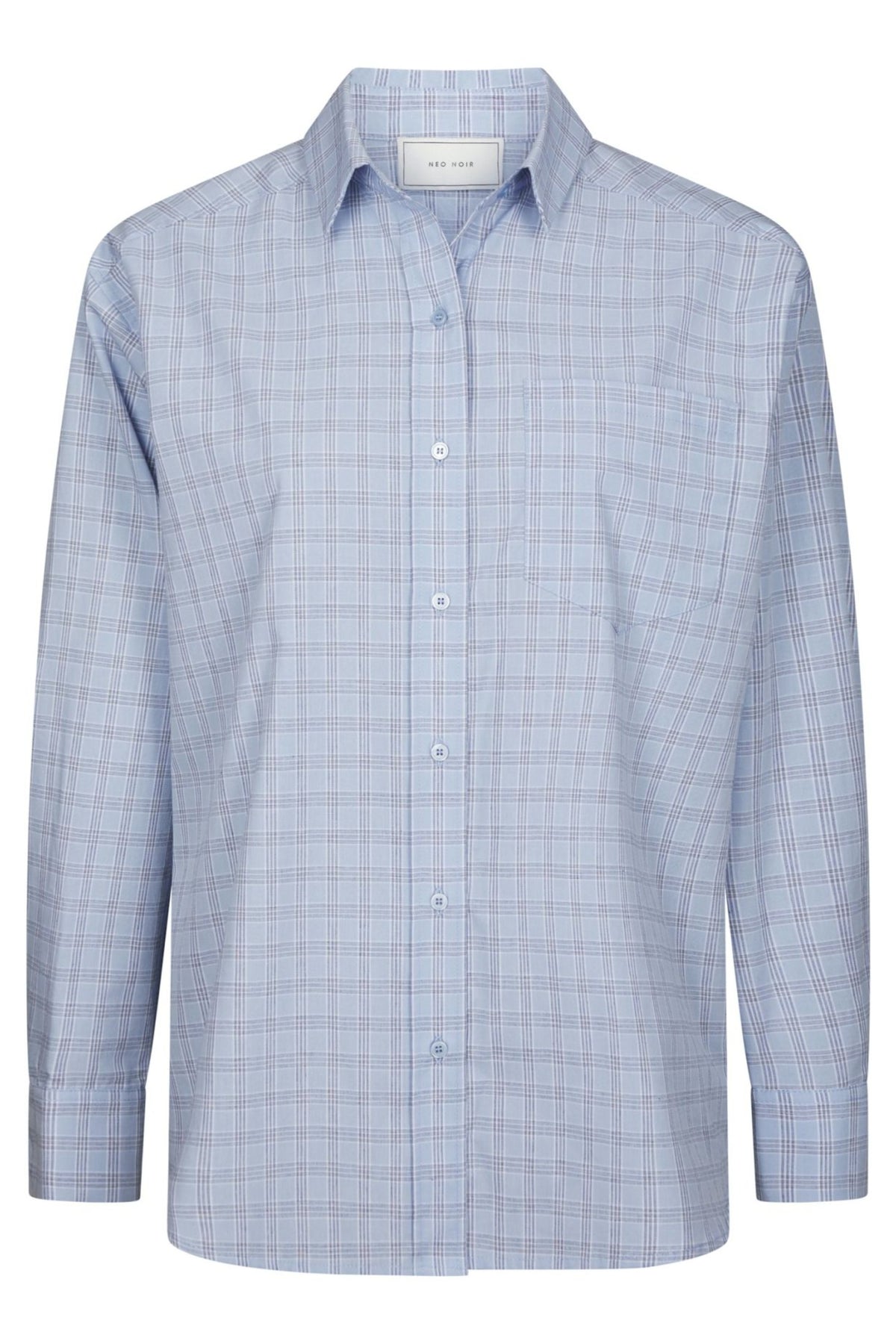 Dalma Triple Check Shirt - Light Blue