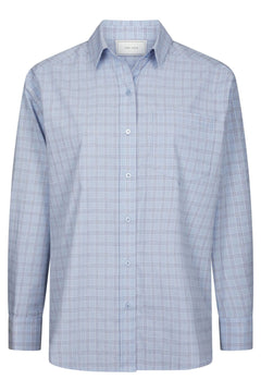 Dalma Triple Check Shirt - Light Blue
