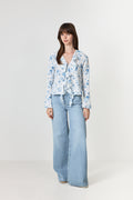 Anika Fleur Blouse - Blue Floral