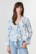 Anika Fleur Blouse - Blue Floral