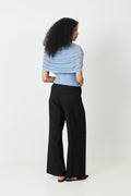 Cottuna Dot Drapy Mesh Top - Light Blue