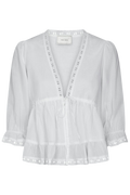 Adelia S Voile Blouse - White