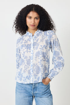 Oda Flower Spring Shirt - White