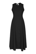 Zora Poplin Dress - Black