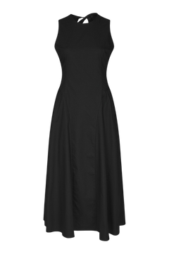Zora Poplin Dress - Black