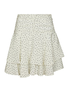 Janie Mini Dot Skirt - Off White