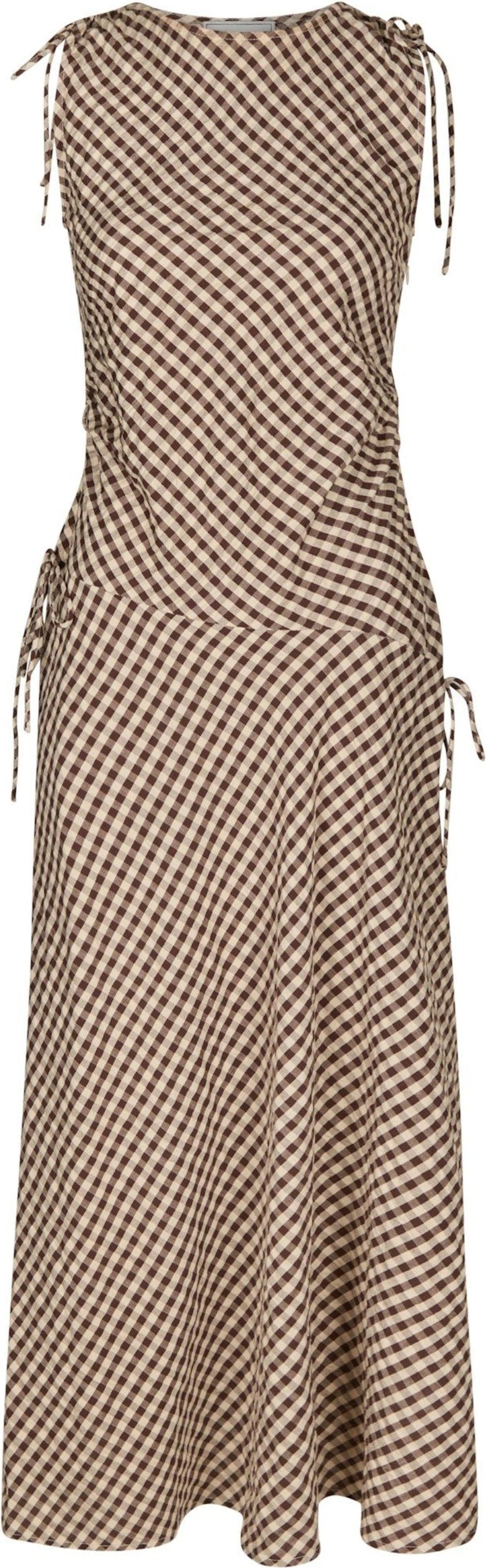 Saxton Check Dress - Brown