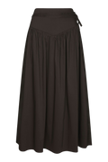 Anais Poplin Skirt - Chocolate Brown