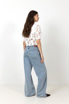 Fia Embroidery Blouse - White