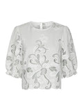 Fia Embroidery Blouse - White