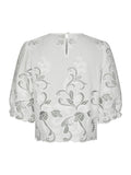 Fia Embroidery Blouse - White
