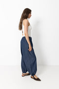 Roxane Balloon Denim Pants - Blue