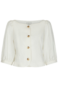 Jeannie Twill Blouse - Off White