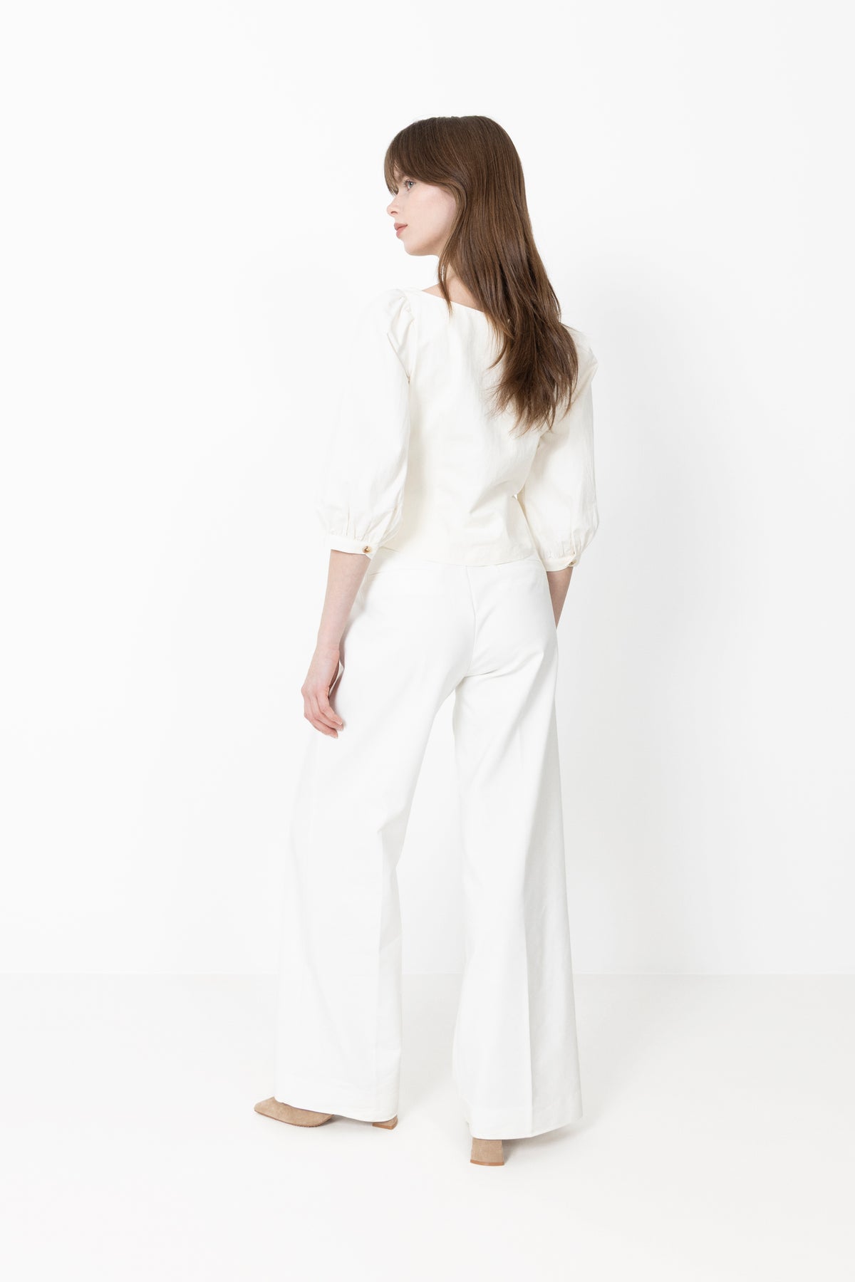 Jeannie Twill Blouse - Off White