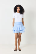 Janie Poplin Skirt - Light Blue