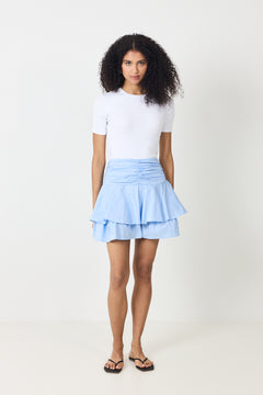Janie Poplin Skirt - Light Blue